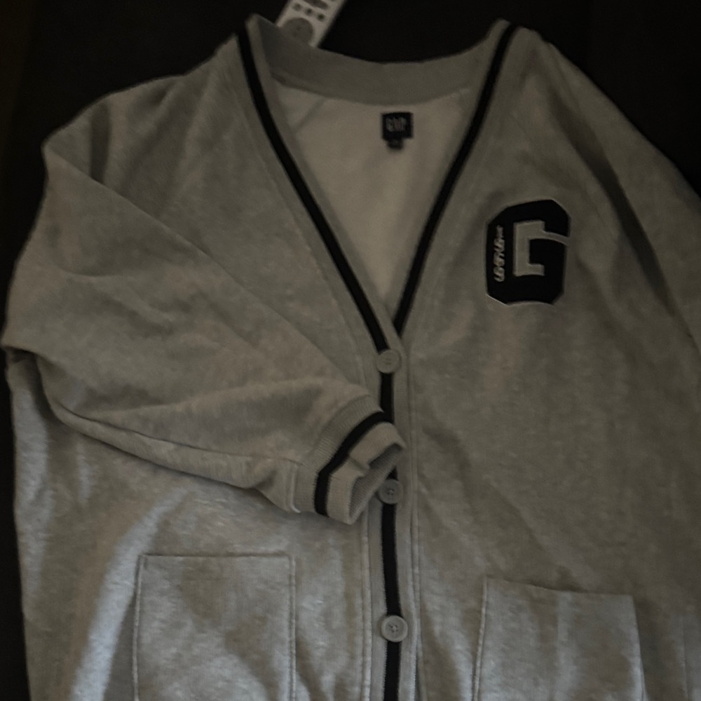 GAP Gray and Black Cardigan